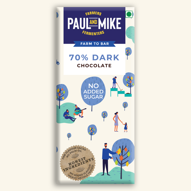 70% Dark Plain Chocolate | No Added Sugar | Vegan Friendly